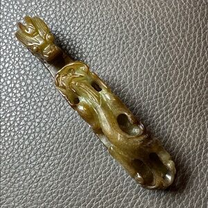 Rare Vintage Stone Carved Dragon Clasp
